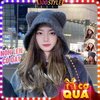 Nón Len Nam Nữ Tai Gấu Che Tai Bản Có Dây Koala+