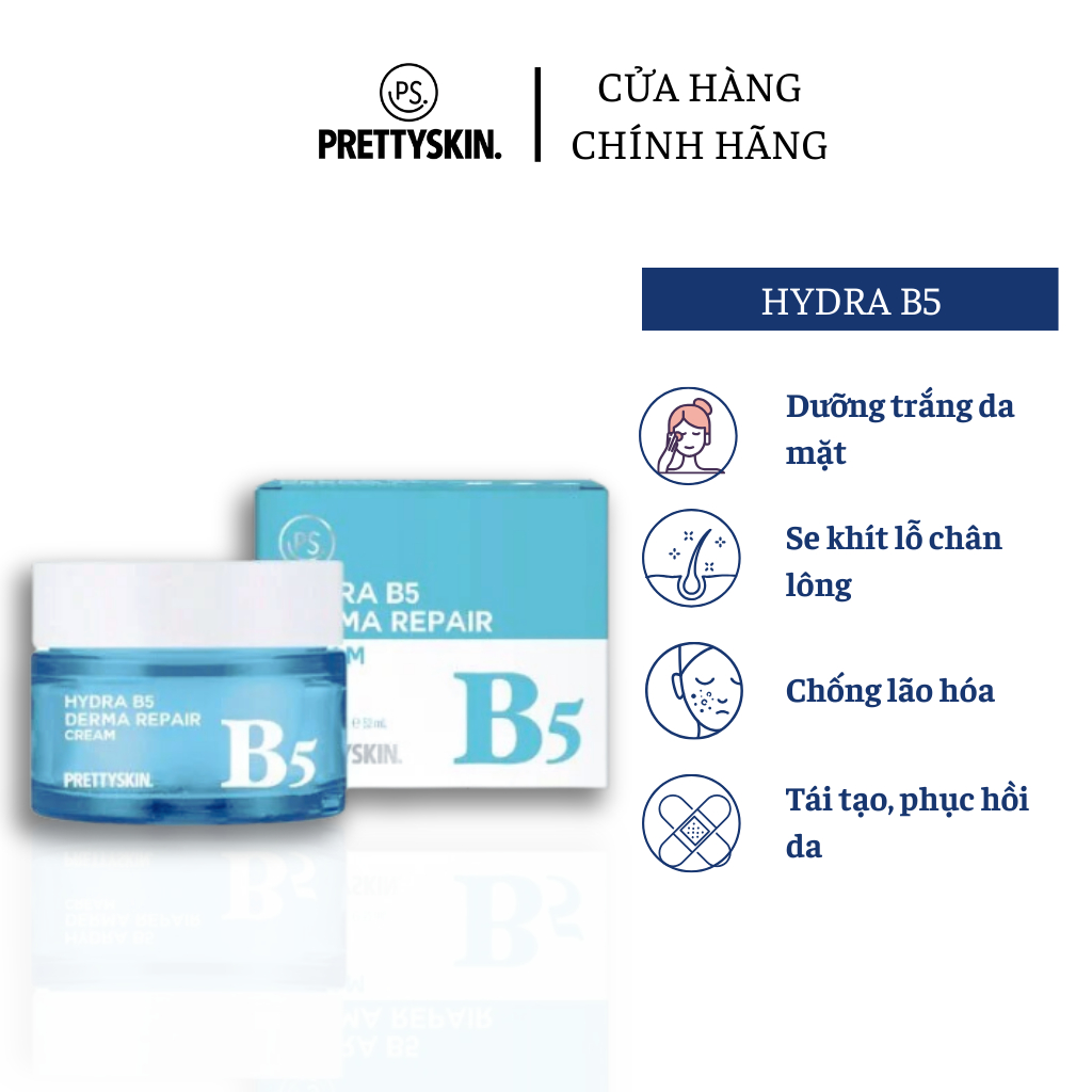 Kem dưỡng trắng phục hồi da B5 Pretty Skin Hydra B5 Derma Hàn Quốc 52ml | Prettyskin