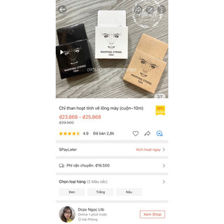 Chỉ than hoạt tính vẽ lông mày
