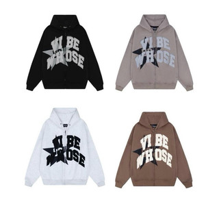 Hoodie-zip wstar - áo khoác thêu đắp vải ngôi sao