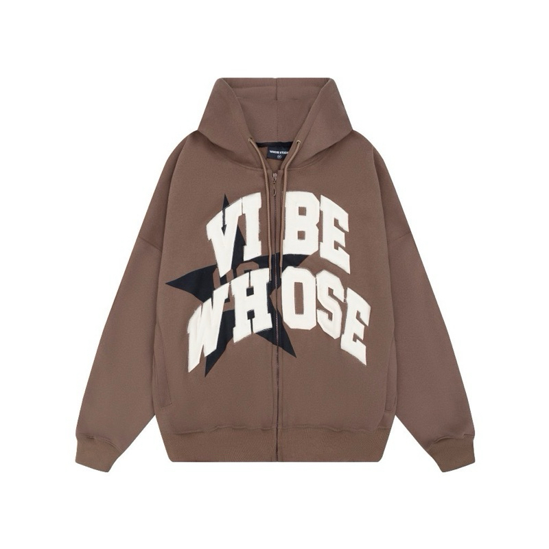 HOODIE-ZIP WSTAR - Áo khoác thêu đắp vải ngôi sao