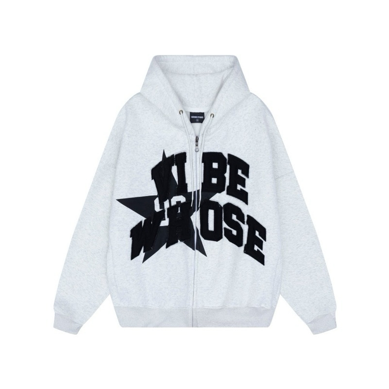 HOODIE-ZIP WSTAR - Áo khoác thêu đắp vải ngôi sao