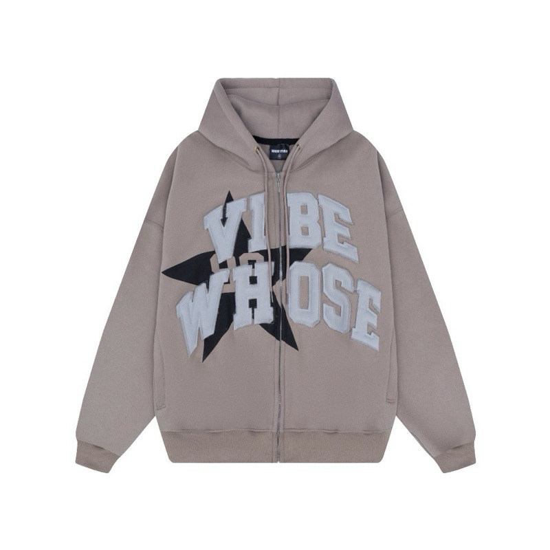 HOODIE-ZIP WSTAR - Áo khoác thêu đắp vải ngôi sao