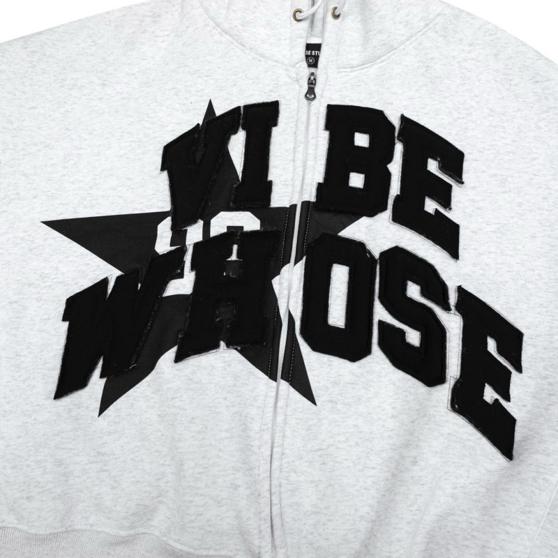 HOODIE-ZIP WSTAR - Áo khoác thêu đắp vải ngôi sao