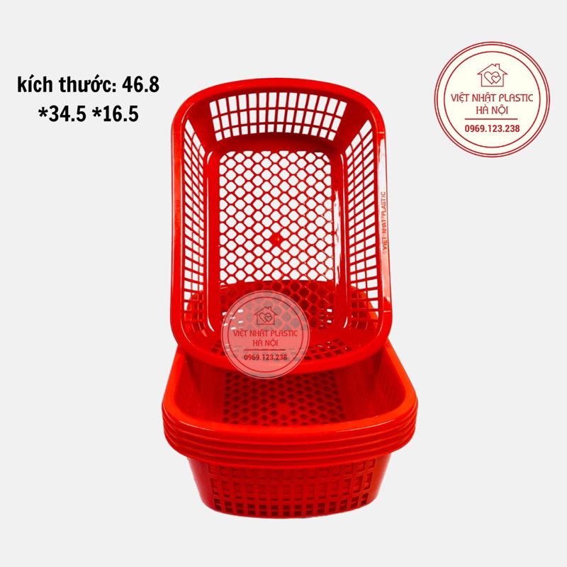 Rổ nhựa vuông to để đồ, úp bát 1371, rổ nuôi tu hài, rổ hải sản