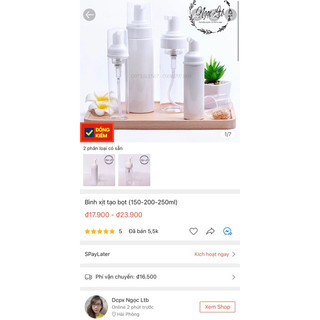 Bình xịt tạo bọt (150-200-250ml)
