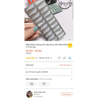 Ngòi nhựa vỉ dùng cho máy phun xăm thần thánh ( 1 vỉ 20 chiếc)