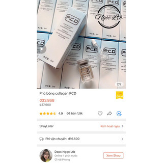 Phủ bóng collagen PCD dùng trong phun xăm
