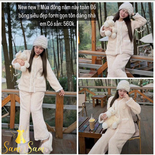Đồ bộ mặc nhà pijama nữ cộc dài tay cao cấp - đồ ngủ lụa quảng châu
