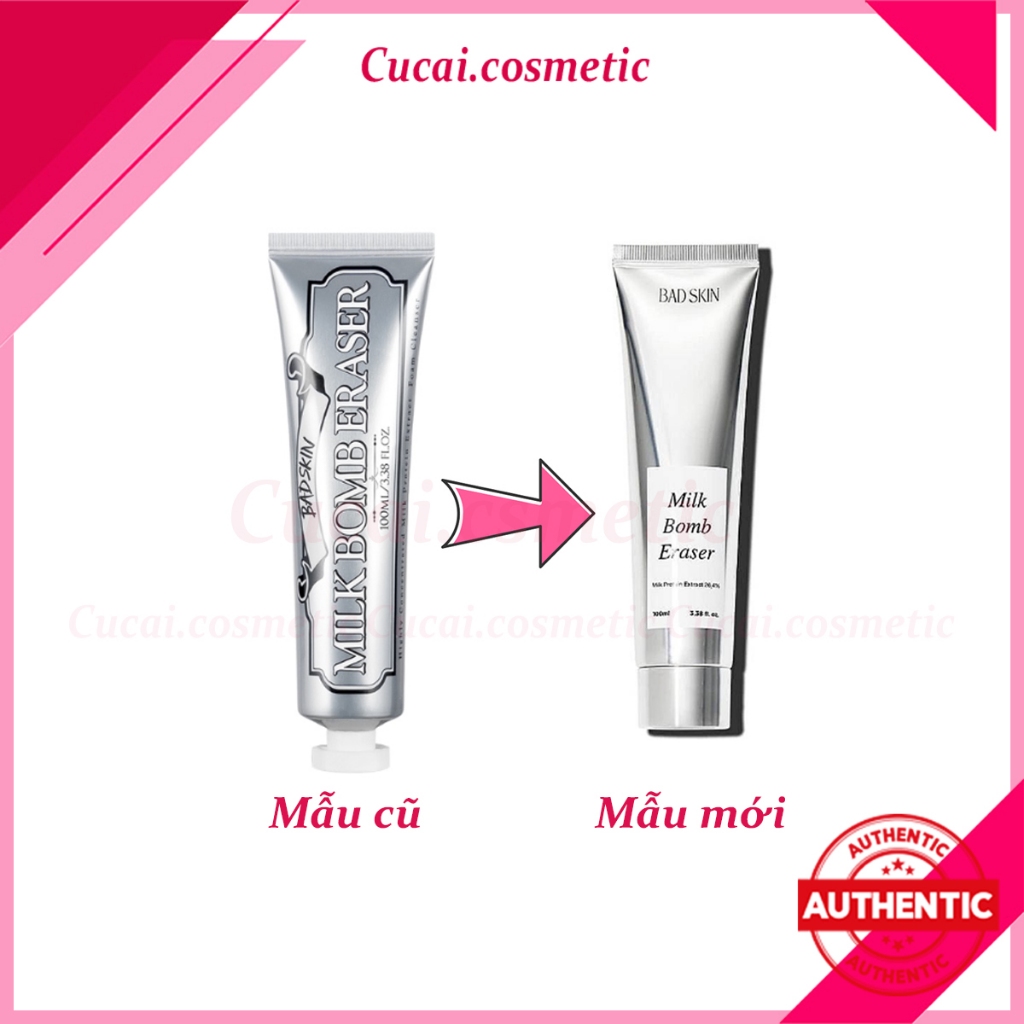 Sữa Rửa Mặt BadSkin Milk Bomb Eraser 100ML [MẪU MỚI]