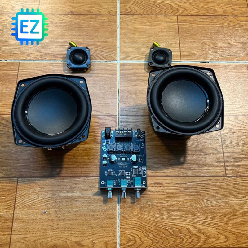 Combo làm loa 2.0 100W, mạch ZK-502T + Midbass boombox2 + treb lụa