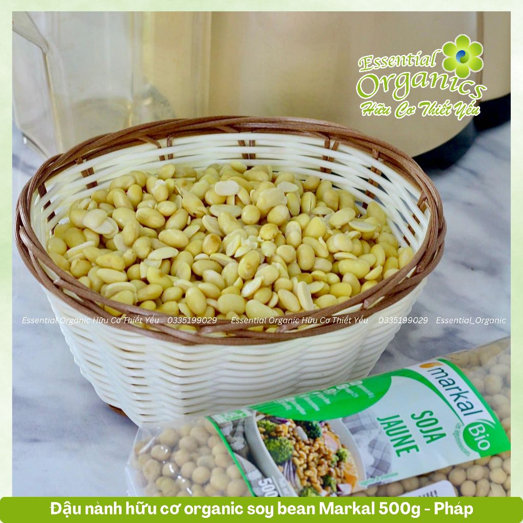 Đậu nành hữu cơ organic soy bean Markal 500g - Pháp, đậu nành hữu cơ, đậu nành Markal, đậu nành không biến đổi ge