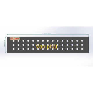  Tấm sắt đục lỗ 100x500 mm chiều dày 3mm 4mm 5mm 