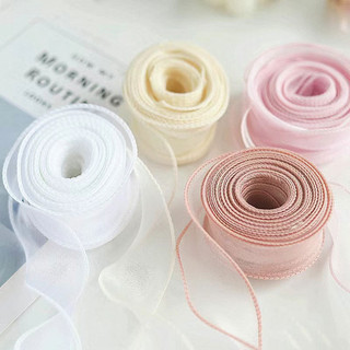 Dây ruy băng làm nơ ,gói hoa ,quà sinh nhật voan lụa rộng 4cm