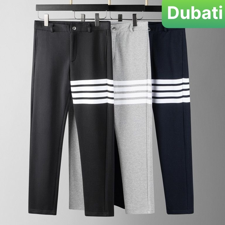 QUẦN TÂY ÂU NAM MÀU ĐEN SỌC TRẮNG THOME BROM DÁNG ÔM BODY HÀN QUỐC CAO CẤP - DUBATI FASHION