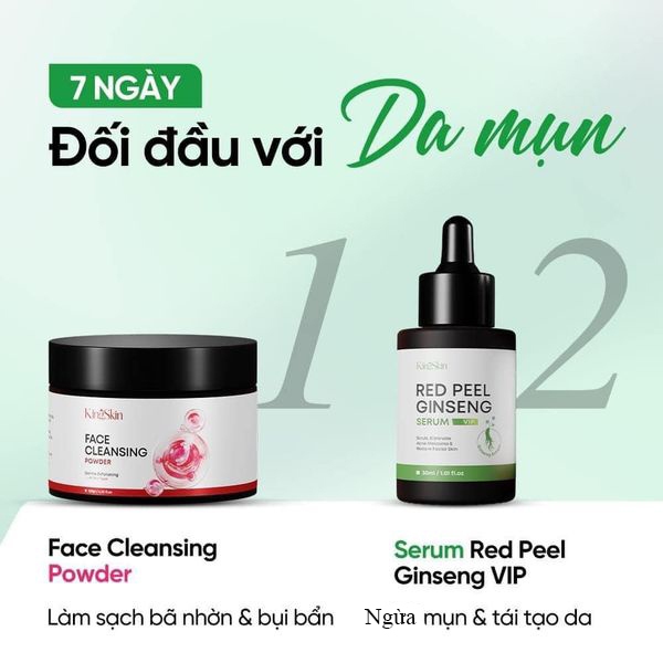 FREESHIP COMBO GIẢM MỤN RED PEEL VIP KING SKIN