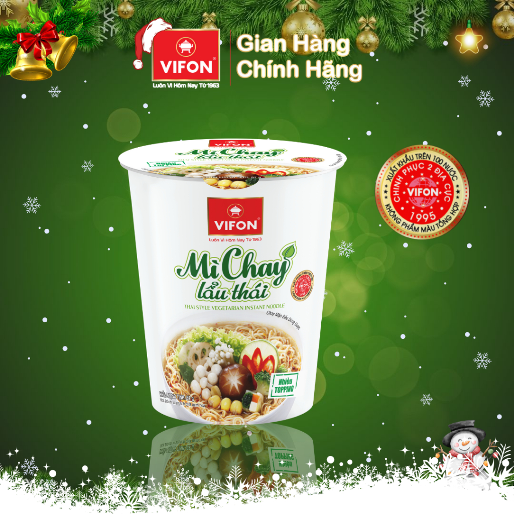 Thùng 24 Ly Mì Chay Lẩu Thái VIFON 67gr/ Ly