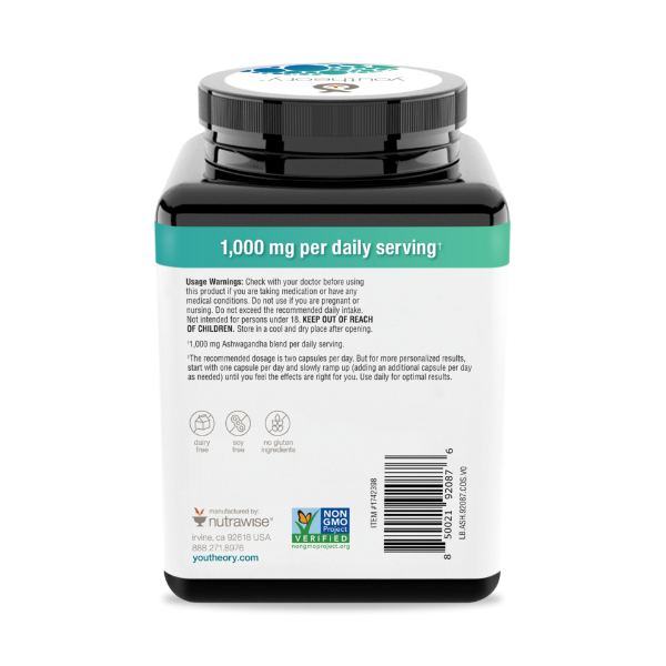 Nhân sâm ấn độ Healthy Care youtheory ashwagandha 1000mg giảm căng thẳng mệt mỏi 150 viên BeautiMax