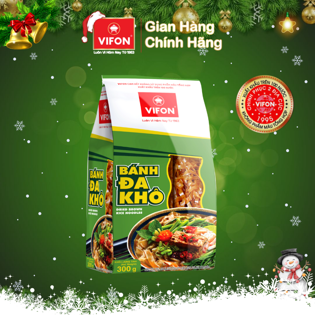 Thùng 12 gói Bánh đa khô VIFON 300gr/gói