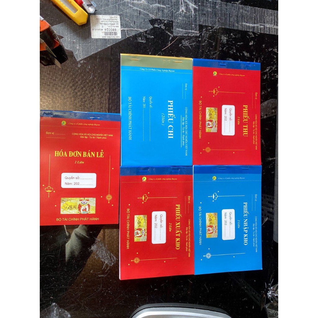 Phiếu thu, Phiếu chi, Phiếu xuất kho, Phiếu nhập kho, Hóa đơn bán lẻ - Giấy carbon đẹp