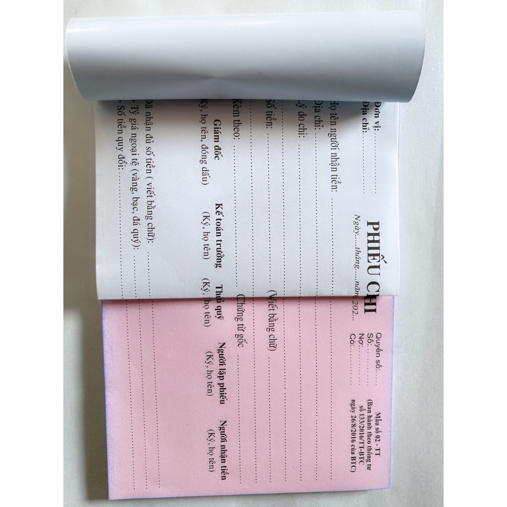 Phiếu thu, Phiếu chi, Phiếu xuất kho, Phiếu nhập kho, Hóa đơn bán lẻ - Giấy carbon đẹp