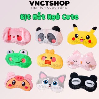 Bịt mắt ngủ có gel làm mát cute, đồ che mắt bịt khi đi ngủ có miếng túi nước mềm massage dễ thương cao cấp