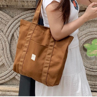 Túi tote vải bố canvas BROWN SUGAR vải dày đứng form, vừa laptop