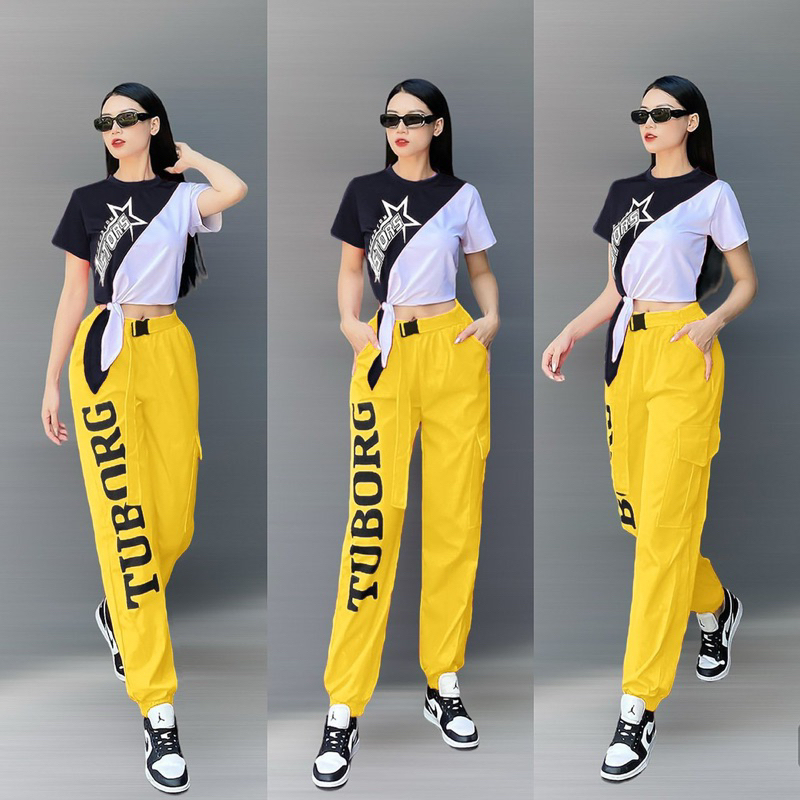 Áo crotop phối màu