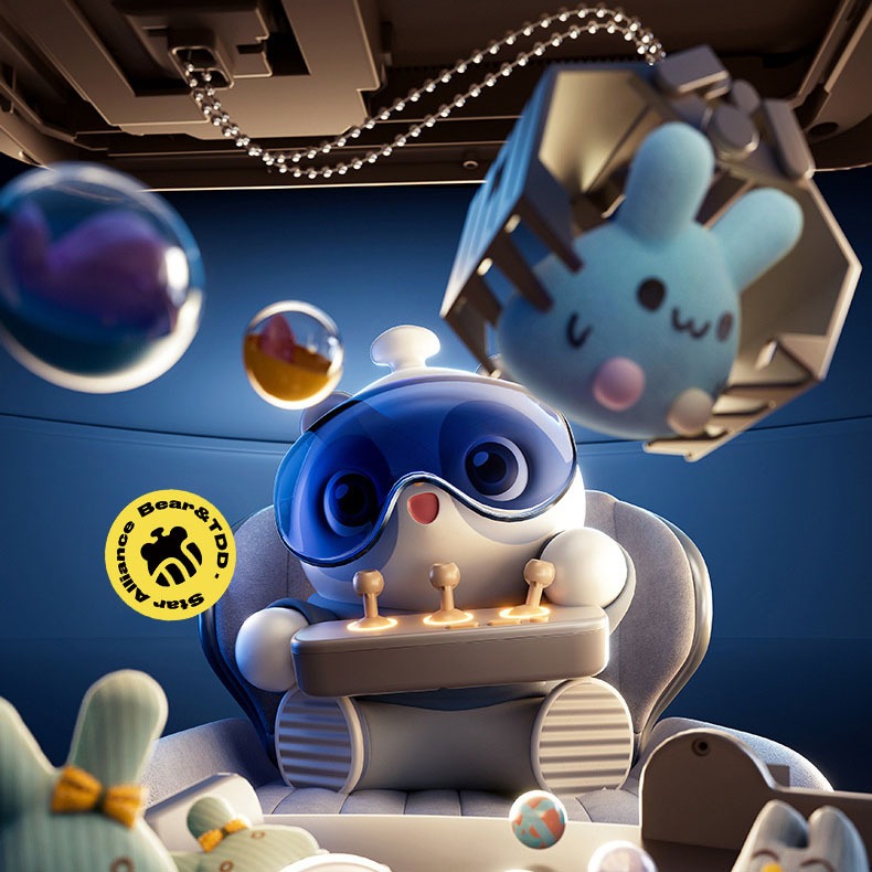 Máy Gắp Thú Bông Thỏ Phi Hành Gia Vũ Trụ Kích Thước Lớn Có Nhạc, Đèn Bắt Mắt Kèm Gấu, Bóng - Món Quà Ý Nghĩa Dành Cho Bé