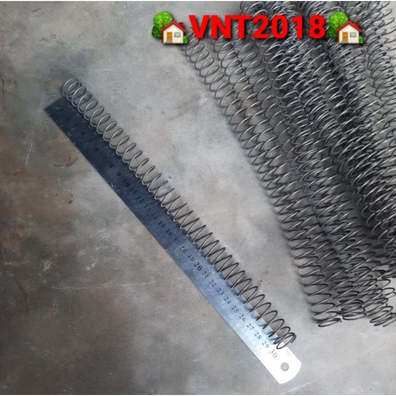 Lò xo nén thép đen phi 20mm sợi 1.5mm dài 295mm