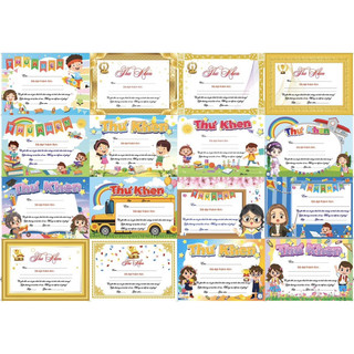 Set 10 tờ thư khen a5 mẫu mới