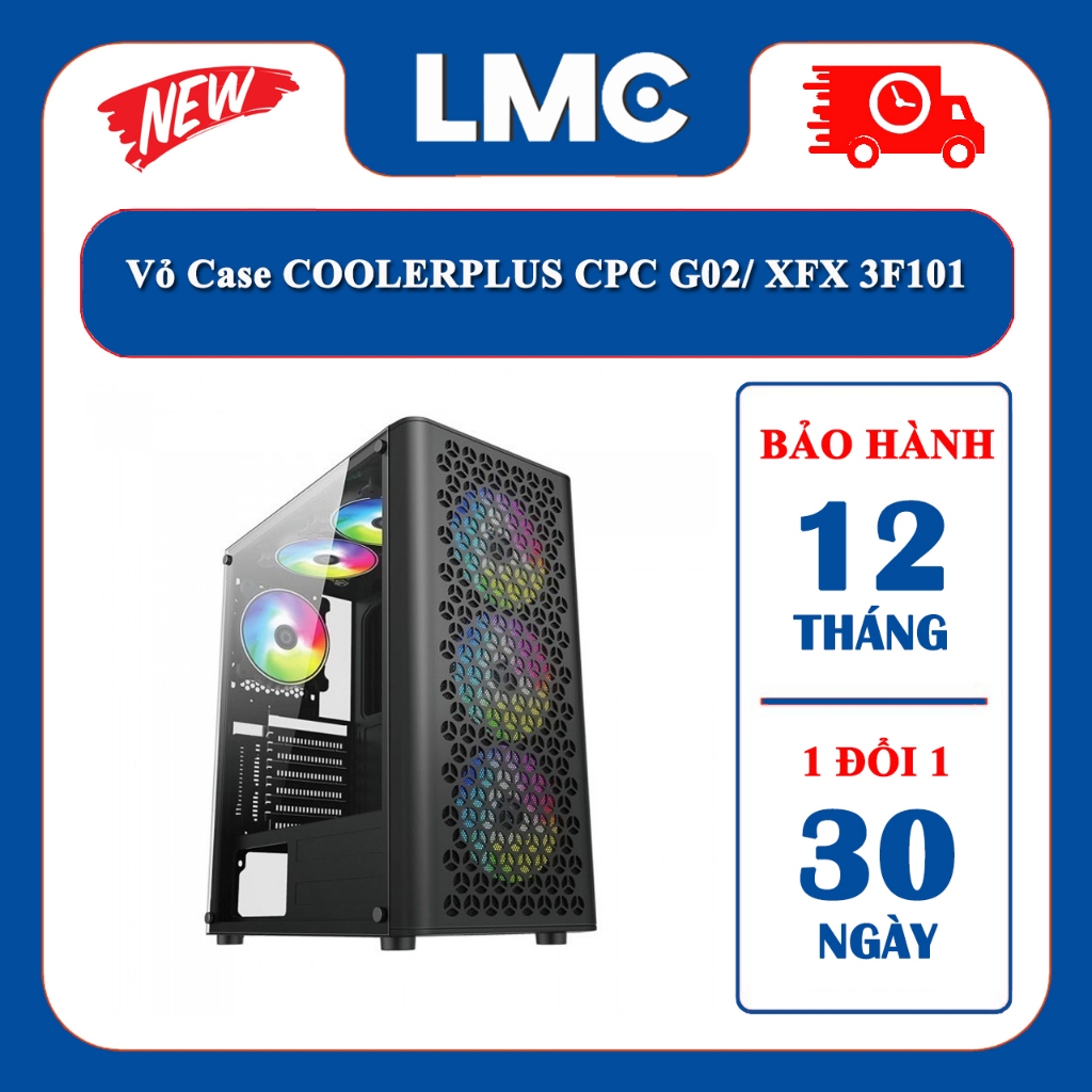 Vỏ Case CoolerPLUS XFX 3F101/CPC G02 Kèm 4 Fan Auto- RGB