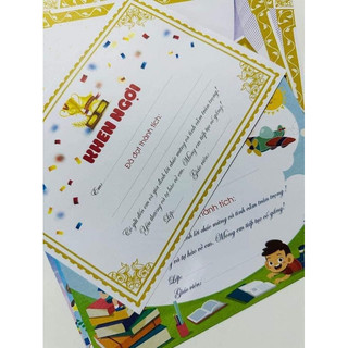 Set 10 tờ Thư khen A5 mẫu mới
