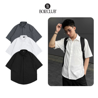 Áo sơ mi cộc tay BOIZCLUB form rộng unisex nam nữ SM10