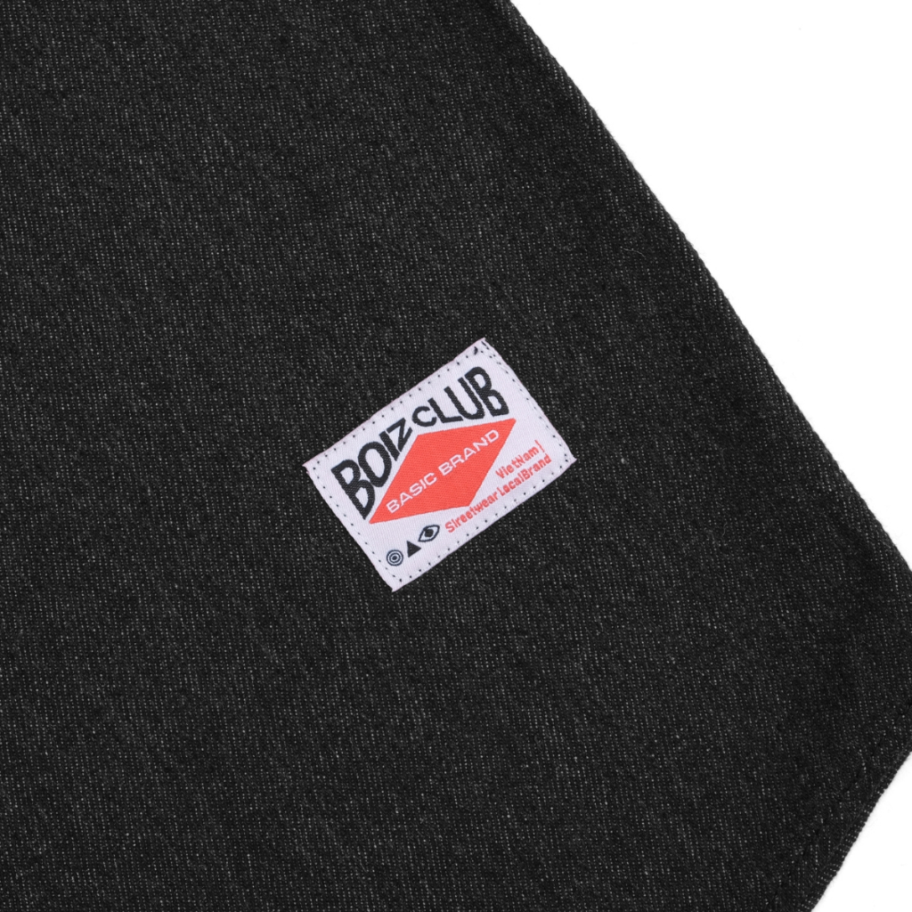 Áo sơ mi jean tay ngắn unisex local brand BOIZCLUB vải denim form rộng DOMINIC