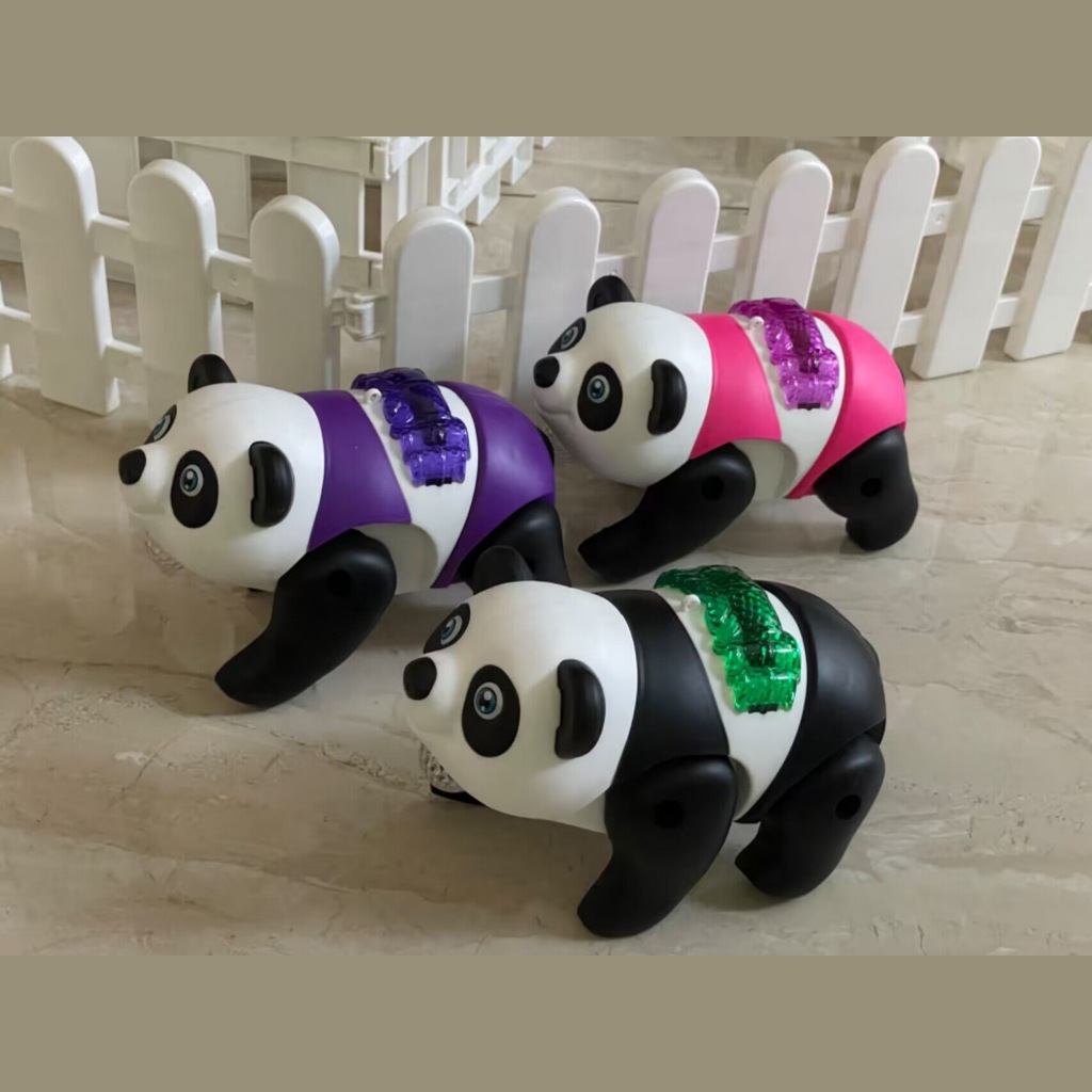 Đồ chơi gấu trúc biết đi có đèn và nhạc vui nhộn . kèm dây để các bé dắt đi chơi