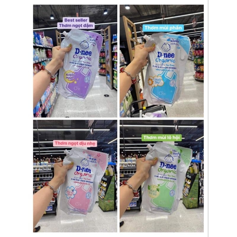 Nước giặt dnee 1400ml Organic an toàn cho bé sơ sinh