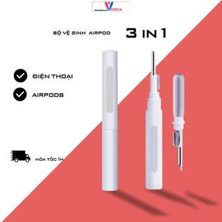 Dụng cụ vệ sinh aripod, Bộ vệ sinh tai nghe airpod thế hệ  3 in 1cầm tay tiện phù hợp với các loại tai nghe