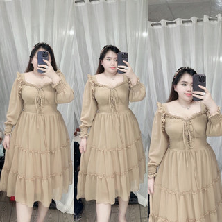 💥sỉ💥váy bigsize dài tay đỏ-be-đen có khoá cho con ti