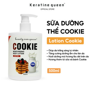 Sữa Dưỡng Thể 500ml Hương Bánh Cookie Lãng Mạn, Cung Cấp Độ Ẩm Và Lưu Hương Tinh Tế Dài Lâu COOKIE | Keratine Queen