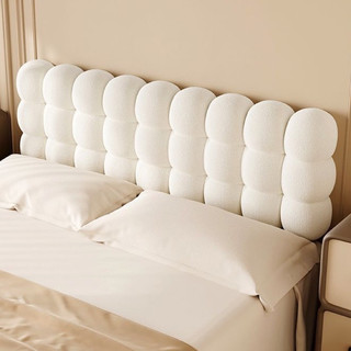 Đệm tựa lưng đầu giường bọc vải lông cừu , Gối đầu giường thư giãn decor phòng ngủ GC39