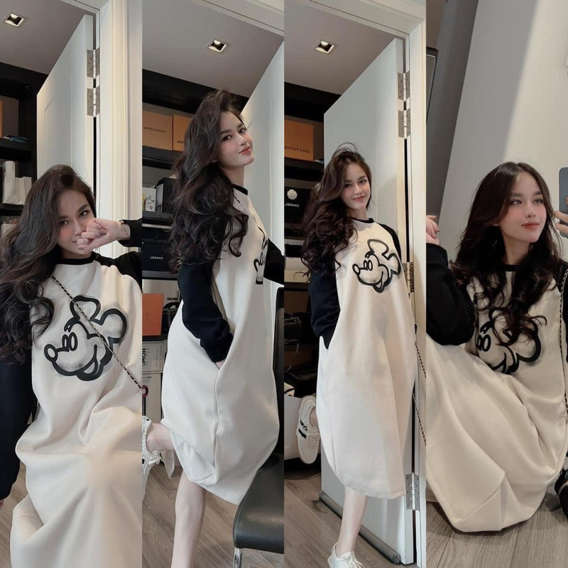 VÁY SUÔNG MICKEY TAY ÁO DÀI