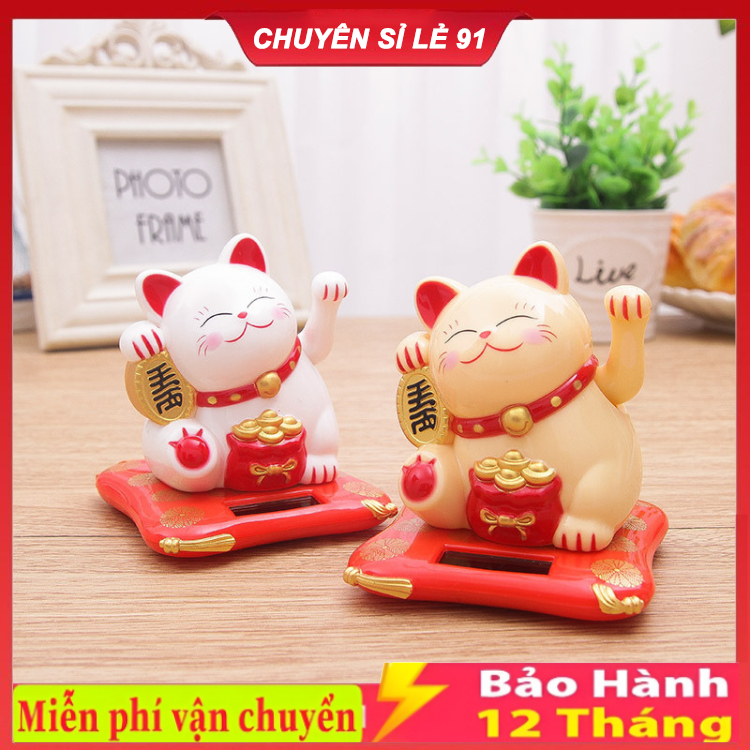 MÈO THẦN TÀI VẪY TAY HÚT TÀI LỘC SỬ DỤNG NĂNG LƯỢNG MẶT TRỜI , BẢO HÀNH 12 THÁNG