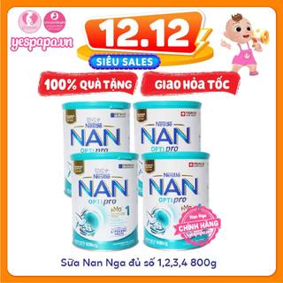 Sữa nan nga đủ số 1,2,3,4 800g mẫu mới