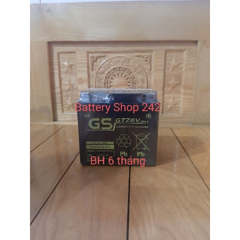 Ắc quy GS GTZ6V Xài cho SH Việt, Lead 125,AirBlade,Vision,SH mode,...