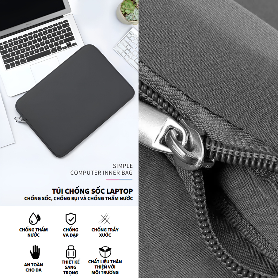 Túi chống sốc laptop,Túi đựng Laptop giảm sốc hàng đẹp 13 inch, 14 inch, 15,6 inch