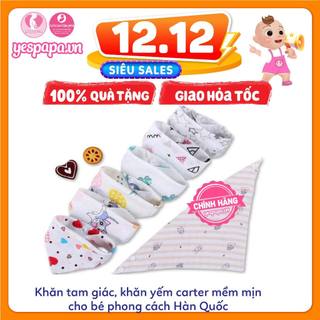 Khăn tam giác, khăn yếm carter mềm mịn cho bé phong cách Hàn Quốc