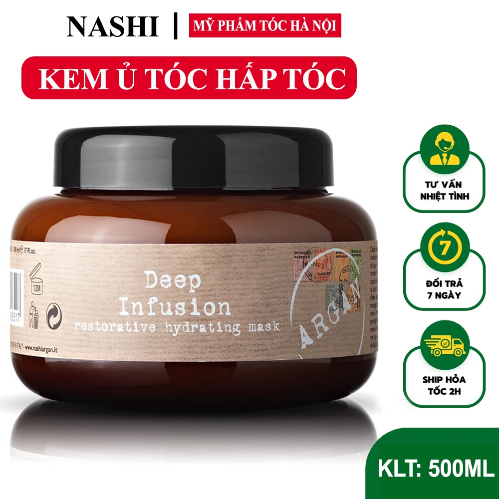 Dầu Ủ Tóc, Kem Dưỡng Tóc Nashi Argan chuẩn, Tạo Độ Mềm Mượt Cho Tóc Khô, Chẻ Ngọn, Phục hồi tóc hư tổn tại nhà. Hũ To 50