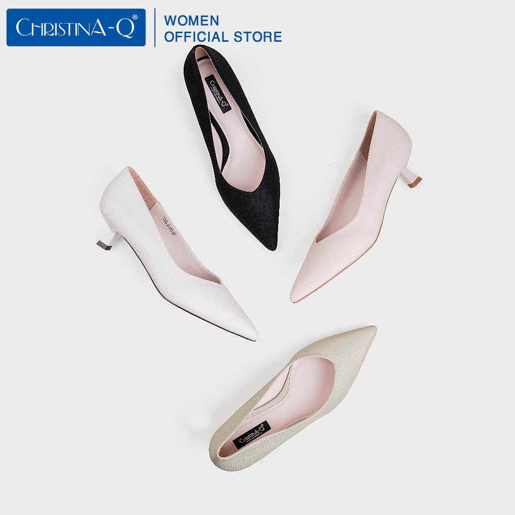 Giày nữ cao gót bít mũi nhọn CHRISTINA-Q GBN337