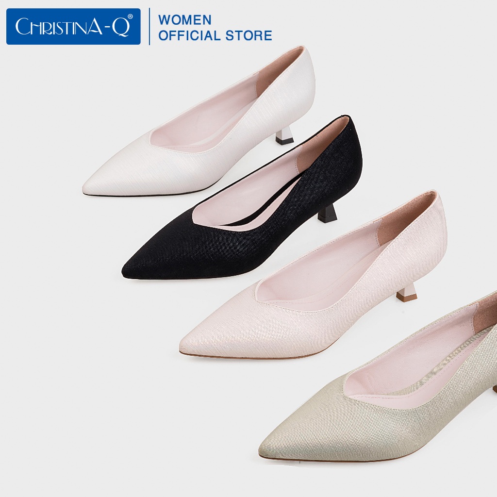 Giày nữ cao gót bít mũi nhọn CHRISTINA-Q GBN337